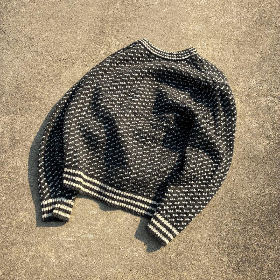 トップス 00s L.L.BEAN birds eye gray color knit