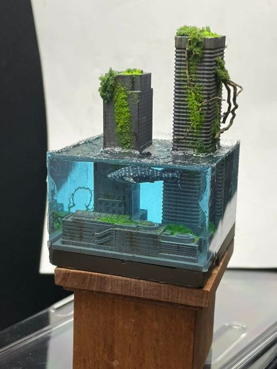 水没した都市 レジンジオラマ - メルカリ