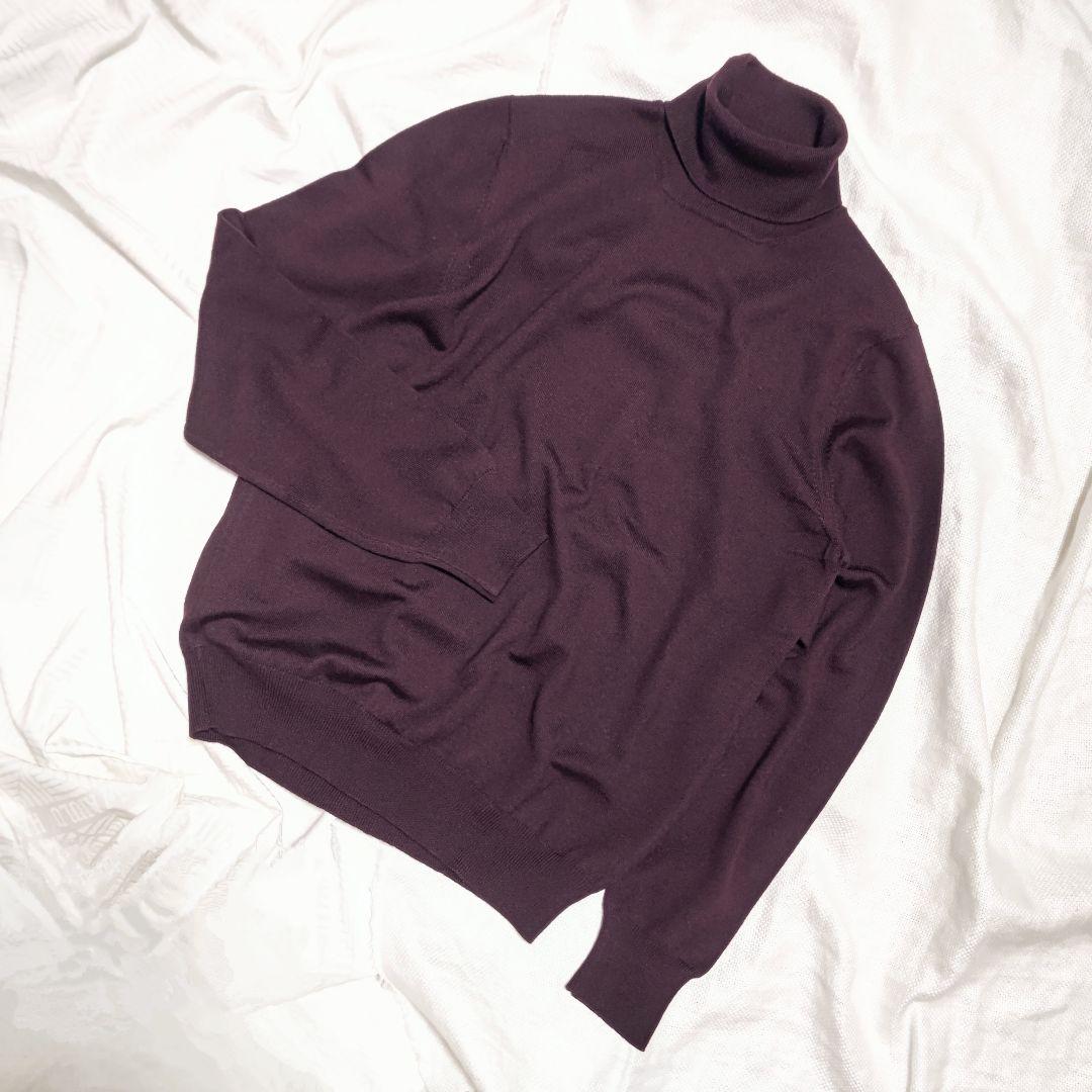 Gran Sasso タートルネックニット M パープル