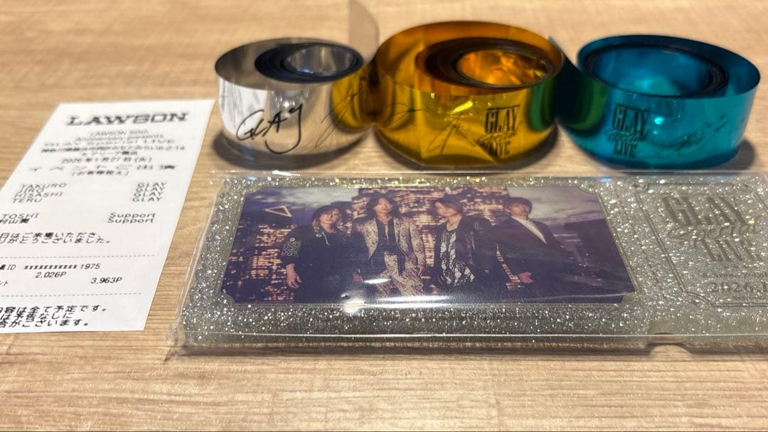 GLAY Special LIVE記念アクリルブロック&銀テープ＆レシート - メルカリ
