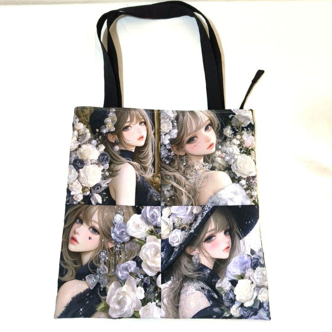 La luna様】ハンドメイドオーダー☆女の子☆大容量フラットトート