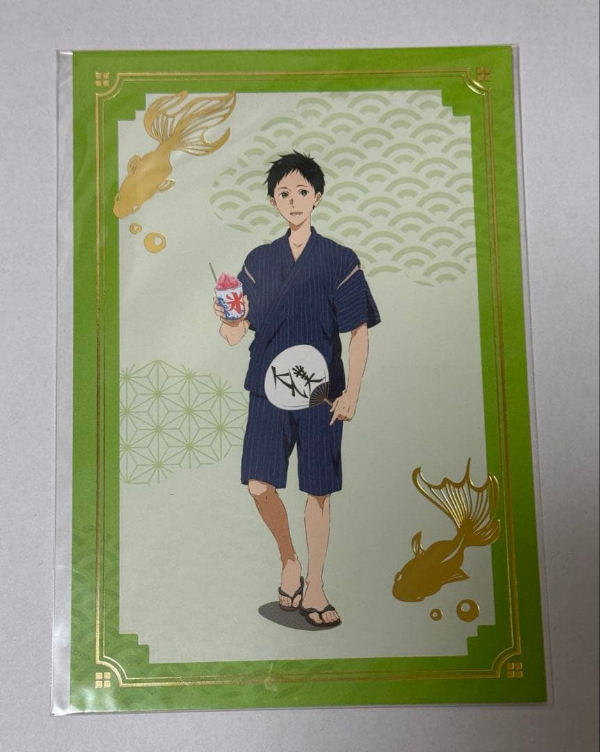 鳴宮湊 箔押しポストカード 劇場版ツルネ カラオケの鉄人 特典 カラ鉄