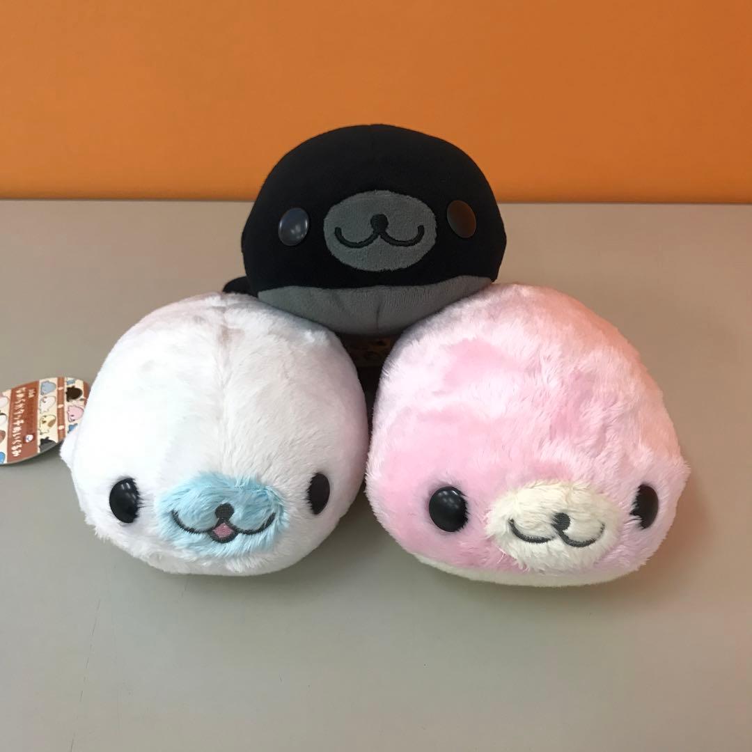 レア タグ付き サンエックス まめゴマ なめらかタッチぬいぐるみ 3点