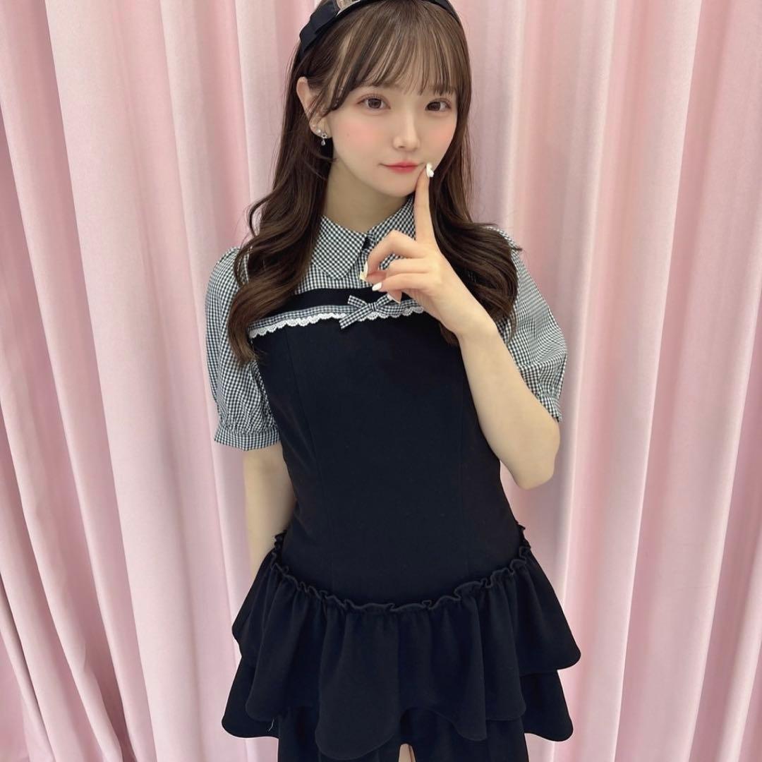 evelyn エブリン ドッキングティアード OP ワンピース ブラック - メルカリ