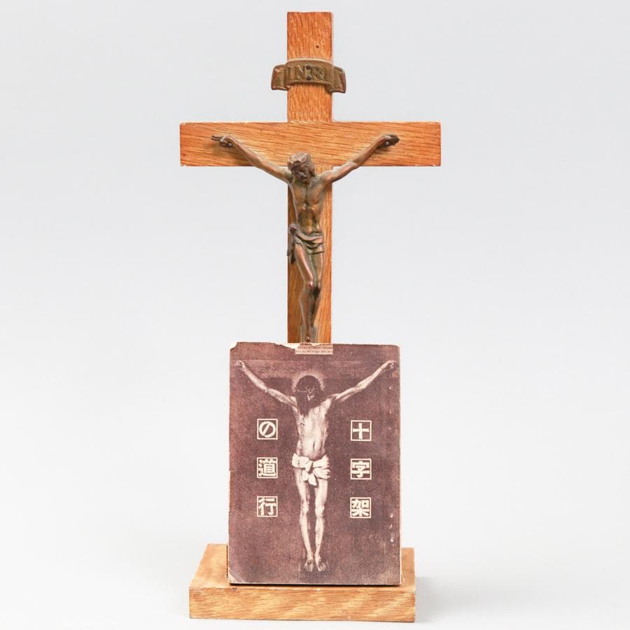 INRI 木製十字架 磔刑のイエス・キリスト像 十字架の道行 - メルカリ