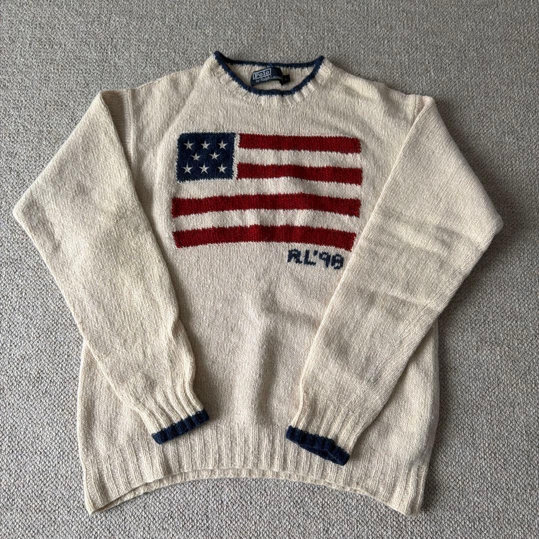 Polo by Ralph Lauren アメリカ国旗ニットセーター L - メルカリ