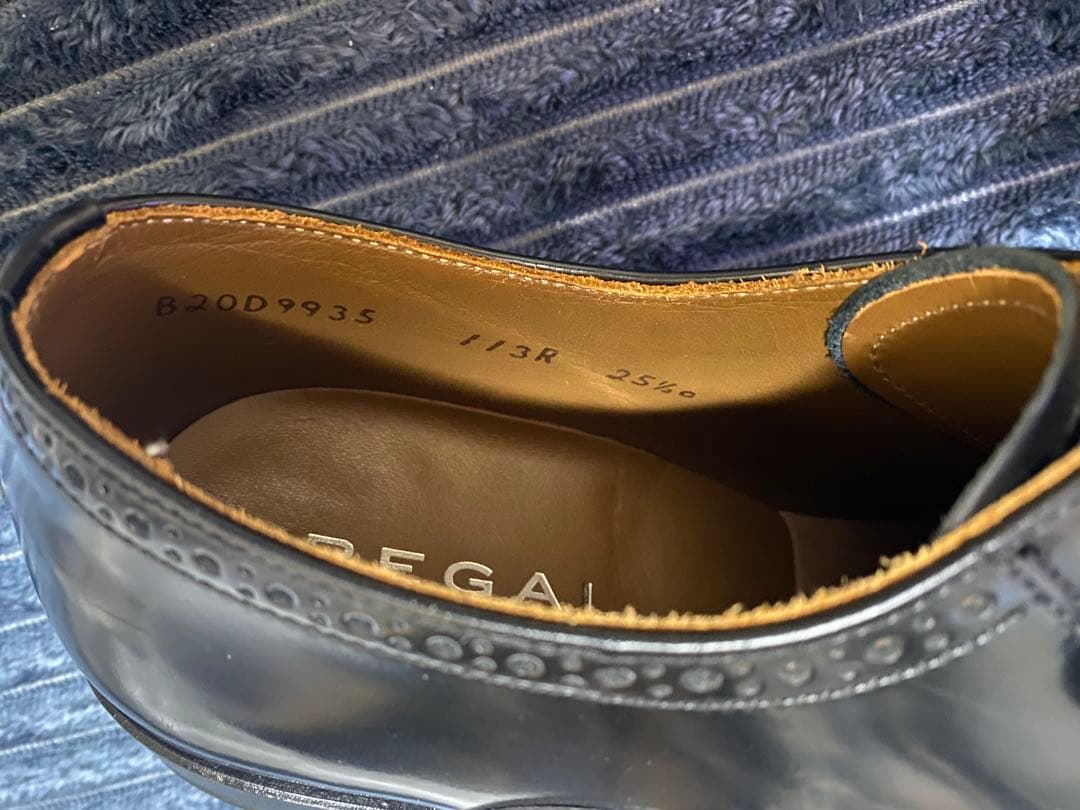 REGAL リーガル ビジネスシューズ ストーリーチップ 25.5EE 裏革