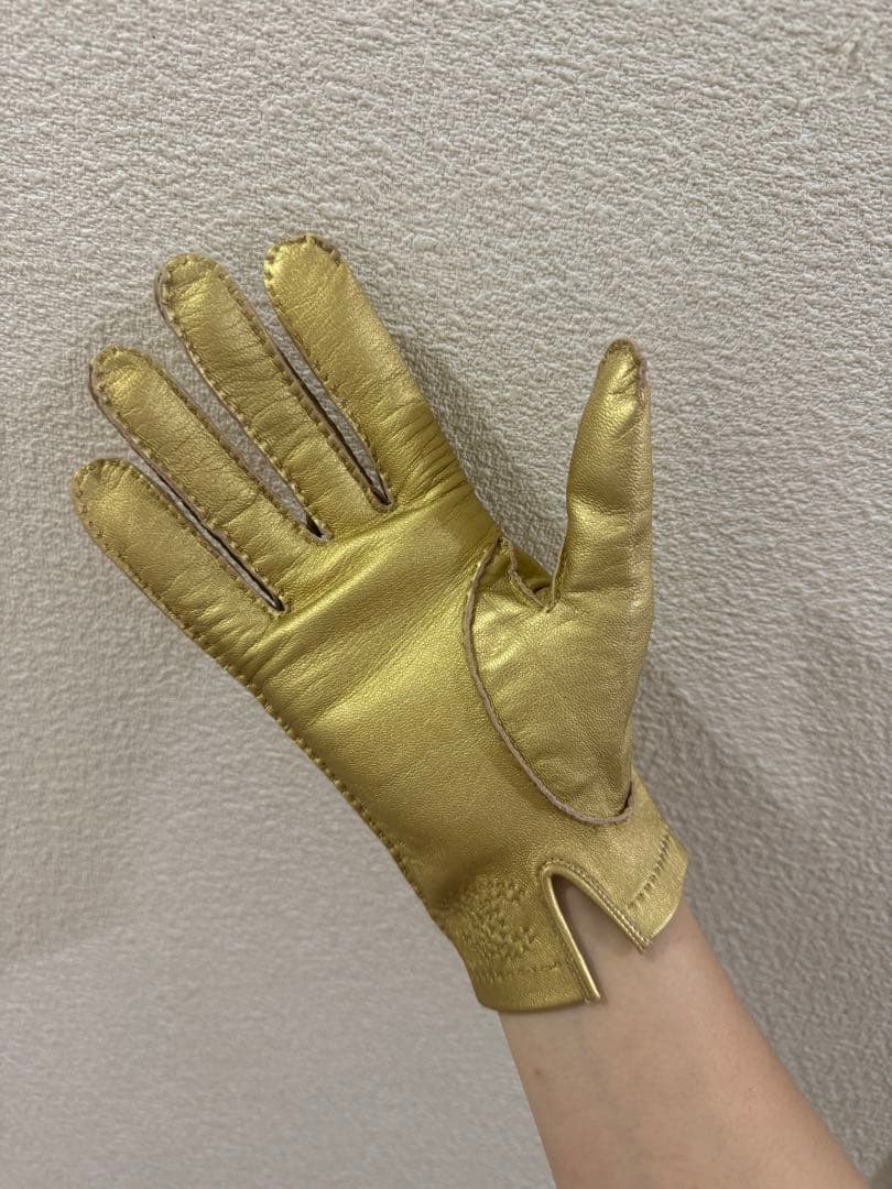 d*7様 【売切価格】シャネル/手袋/レザーグローブ/ゴールド/ココマーク