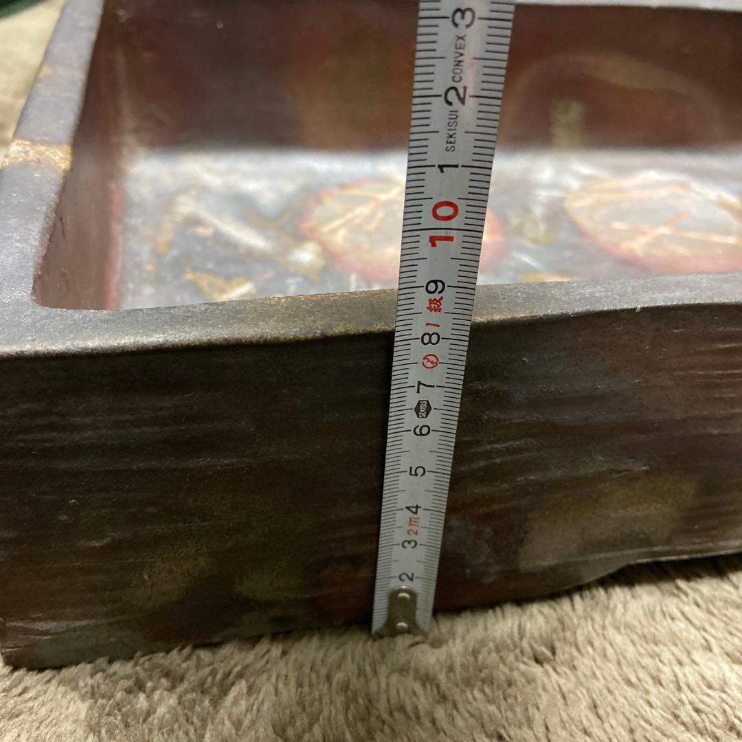 備前焼 大型 水盤 花器 角鉢 華道 生花 34.5センチ - メルカリ