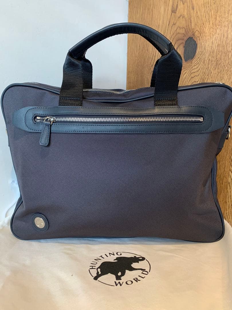 【新品未使用】HUNTING WORLD ダークネイビーグレー ビジネスバッグ ハンティングワールド(Hunting World) ビジネスバッグ・ブリーフケース
