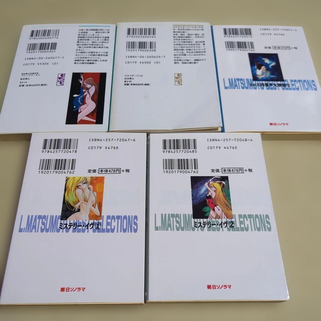 松本零士まとめ売り 文庫版 コンビニコミック VHSビデオテープなど