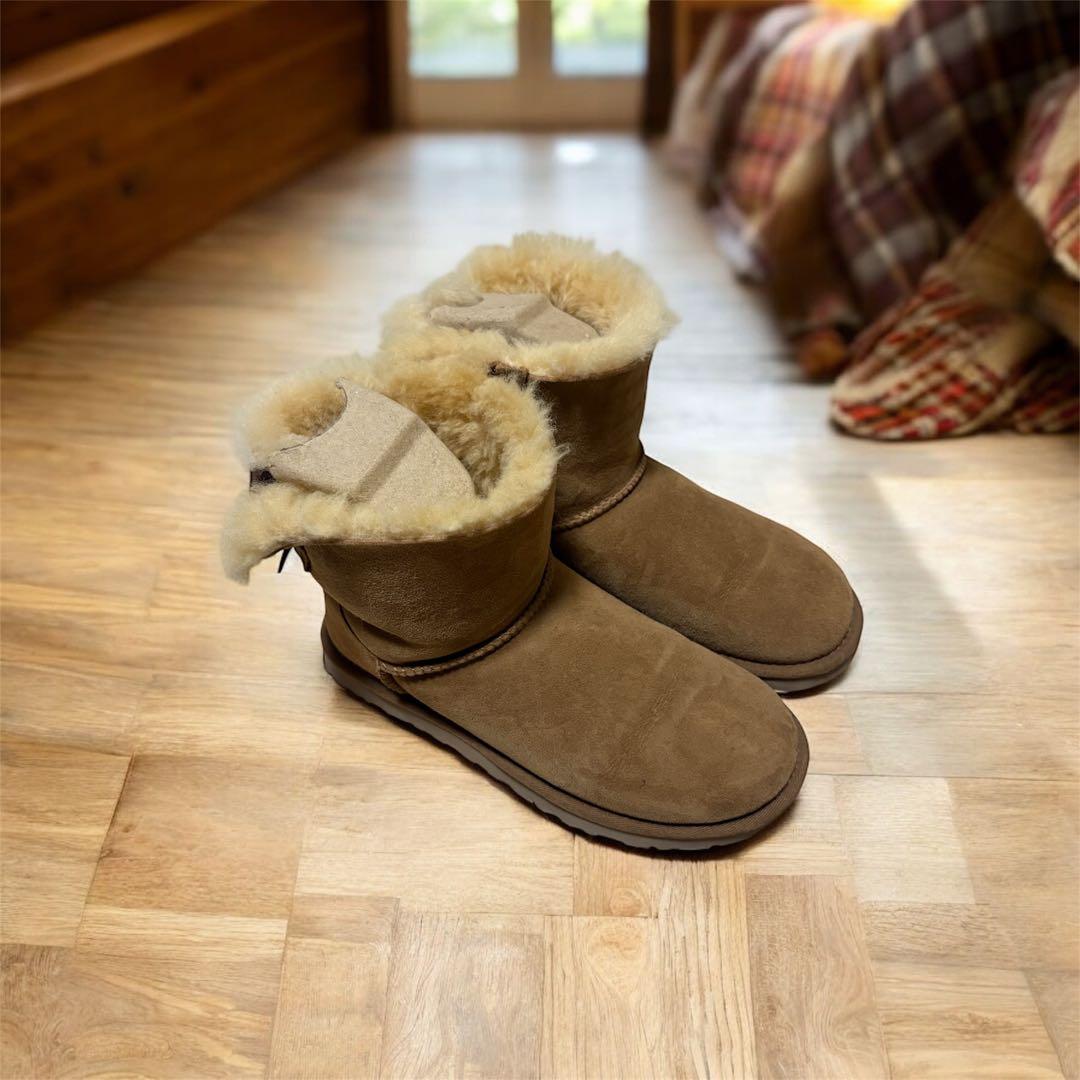 UGG ムートンブーツ リボン付 ブラウン 23cm 正規品