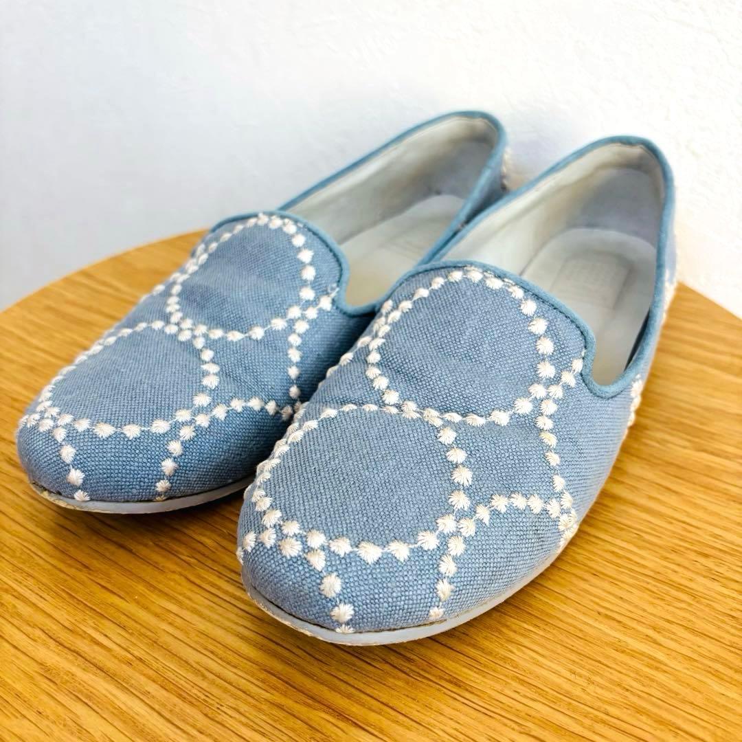 美品 ミナペルホネン 靴 パンプス フラットシューズ 23.5cm タンバリン