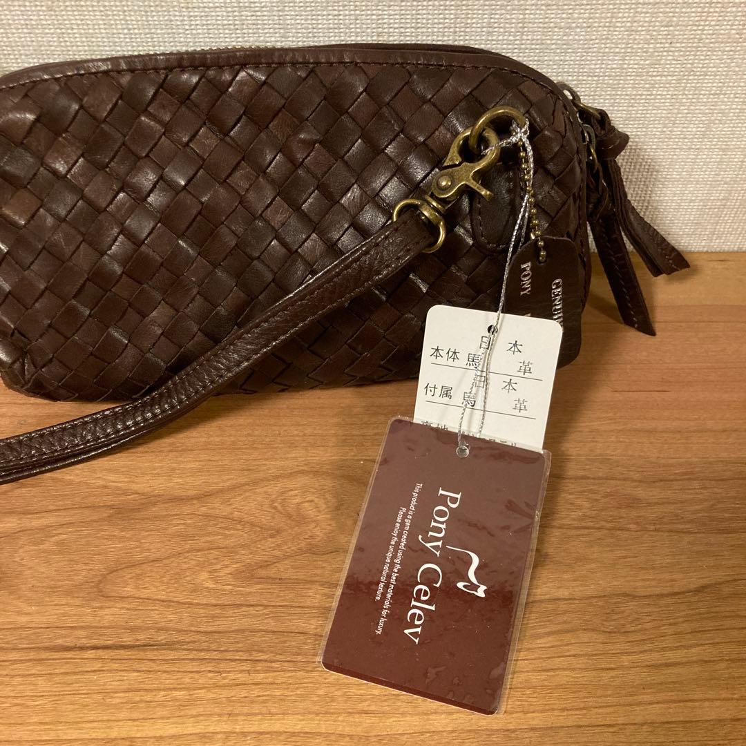 ポニーセレブ お財布ポシェット サコッシュ ￼斜め掛け メッシュ