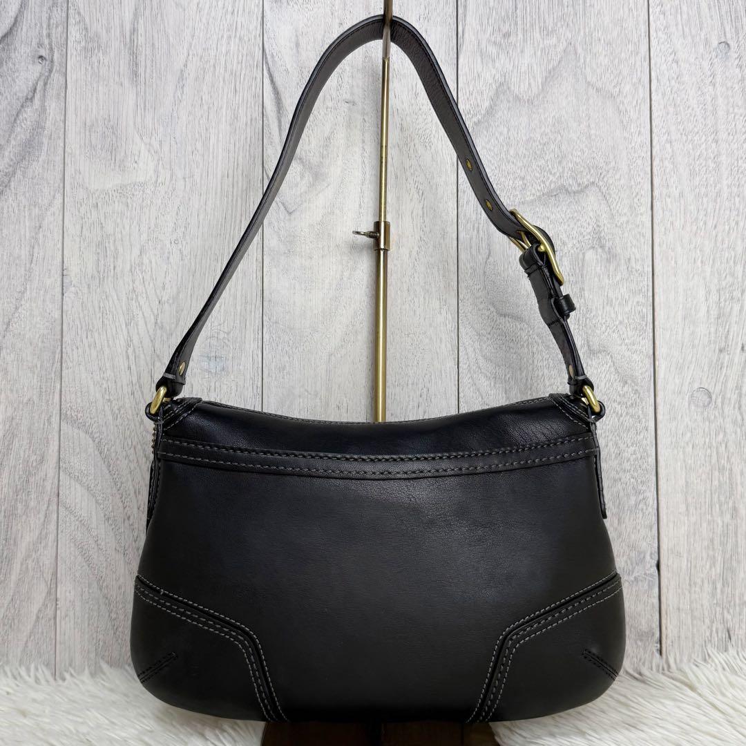 美品♡COACH コーチ ターンロック レザー フラップ ショルダーバッグ