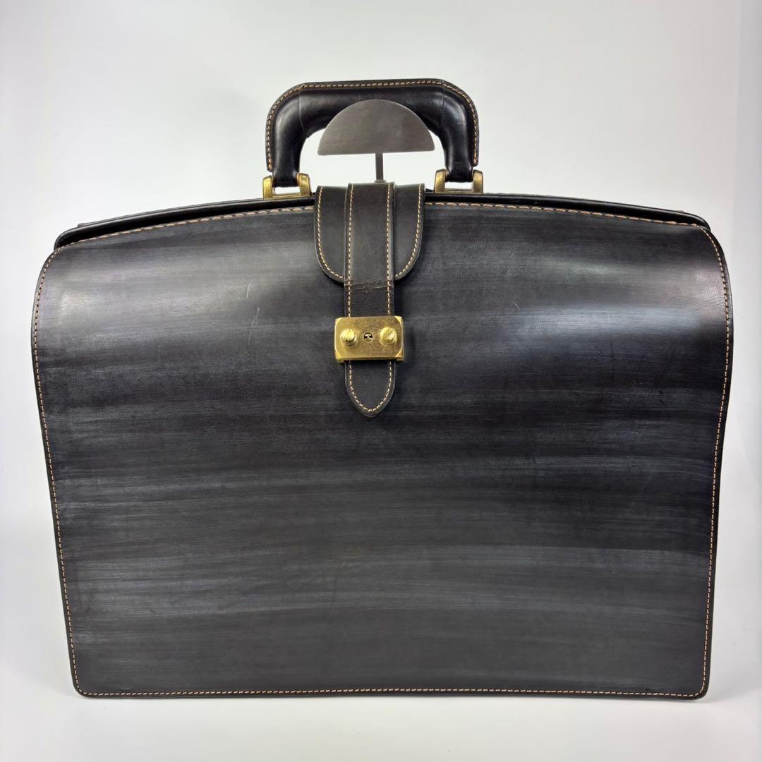 【廃盤】土屋鞄 ダレスバッグ ブライドルレザー ビジネスバッグ　ブラック ほぼ未使用☆土屋鞄製造所【ブライドルレザー仕様☆ダレスバッグ/濃茶