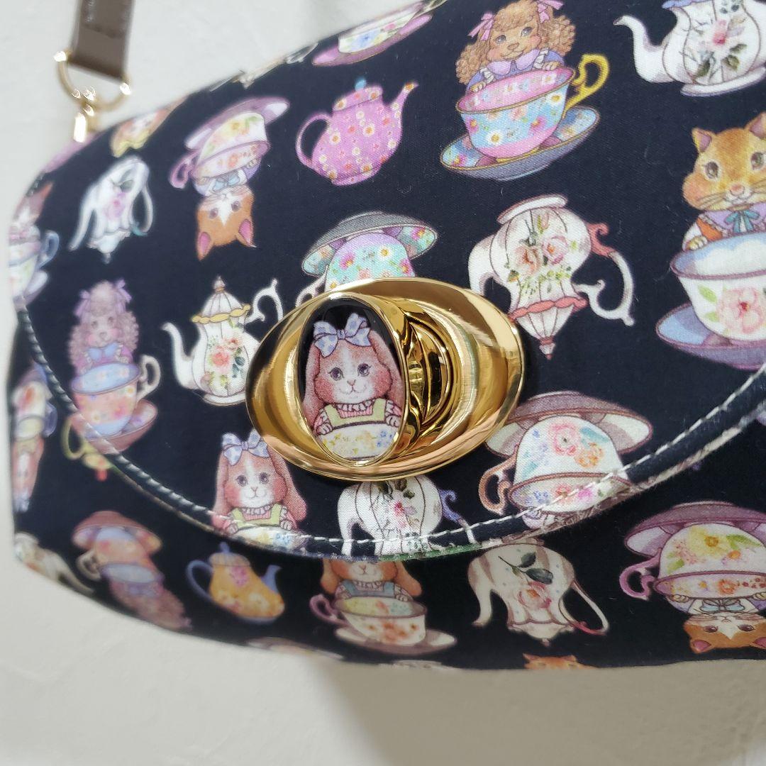 《愛》ハンドメイド 背面ファスナーバッグ