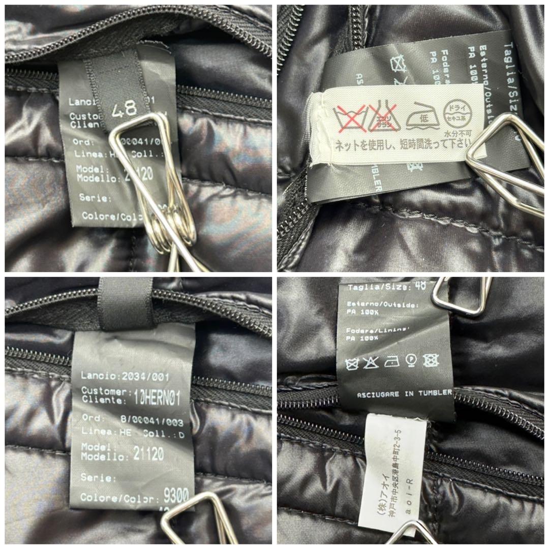 HERNO】ダウンジャケット 旧タグ LAMPO 軽量 ロゴプレート 48 - メルカリ