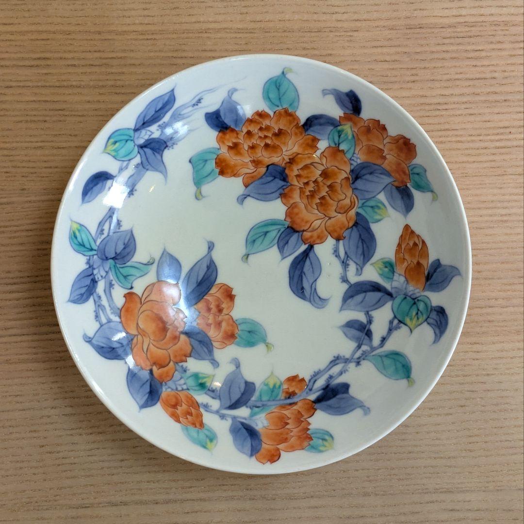 後期鍋島 色鍋島花牡丹文七寸皿 江戸後期 - メルカリ