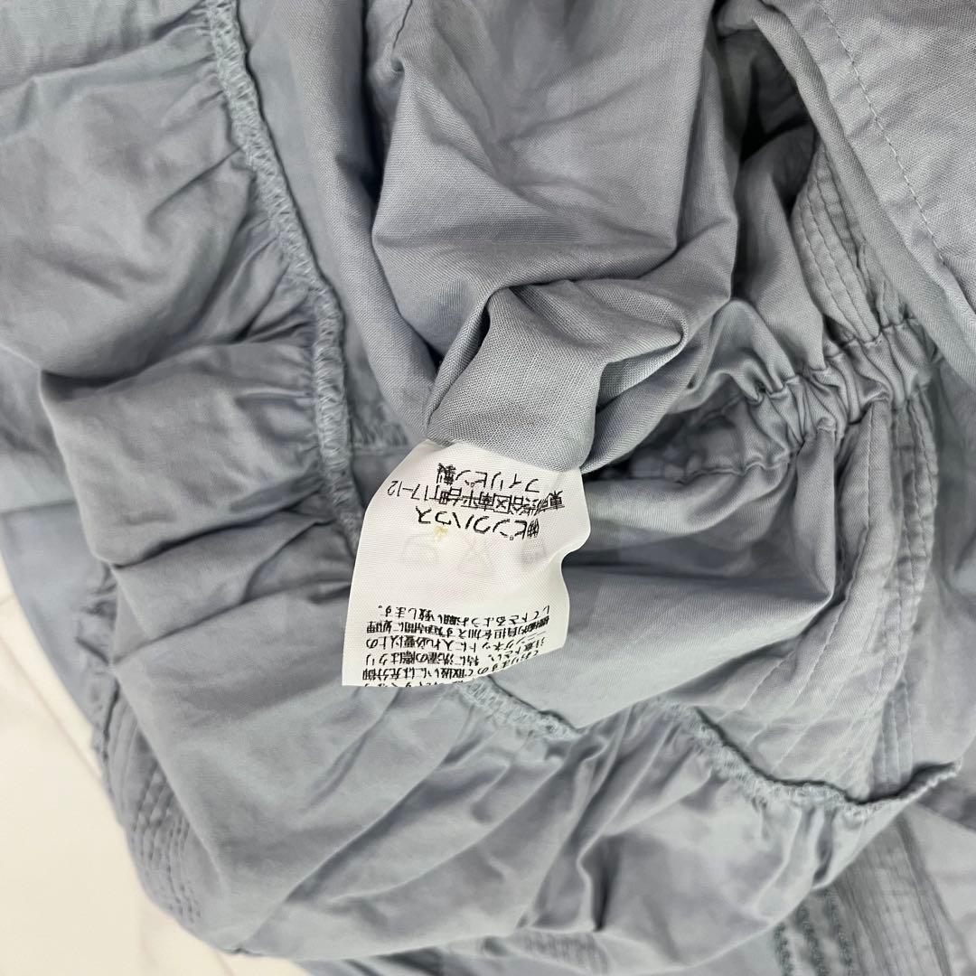 PINKHOUSE オーバーブラウス ピコフリル リボン ピンタック ブルー系