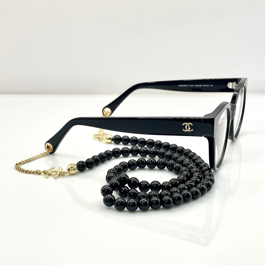 CHANEL 眼鏡用フレーム 新作ボールチェーンストラップココマーク