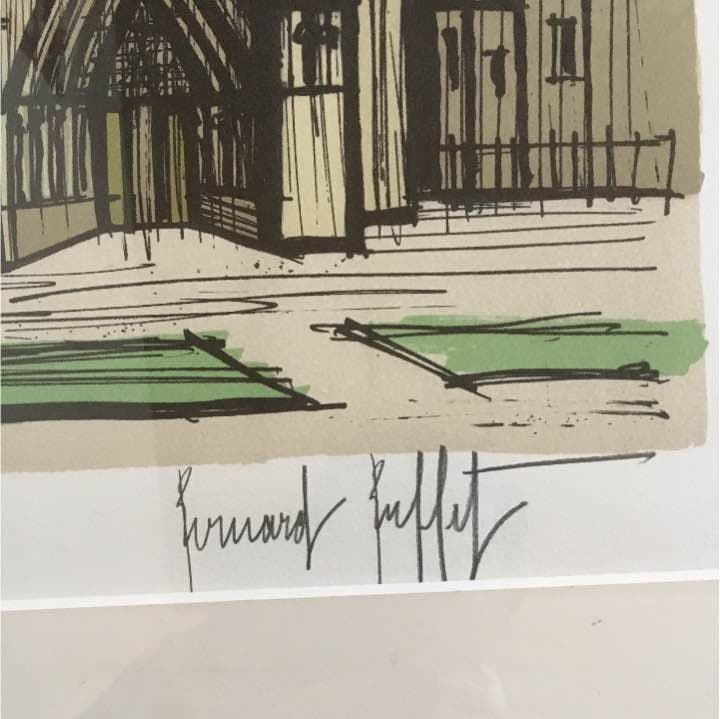 ビュフェ ノートルダム大聖堂 リトグラフ No.160/200 直筆署名あり