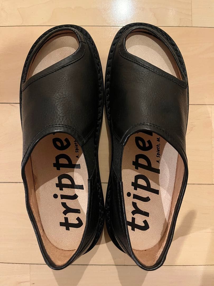 【未使用】Trippen \"Basin\" スリッポンスタイル レザーシューズ