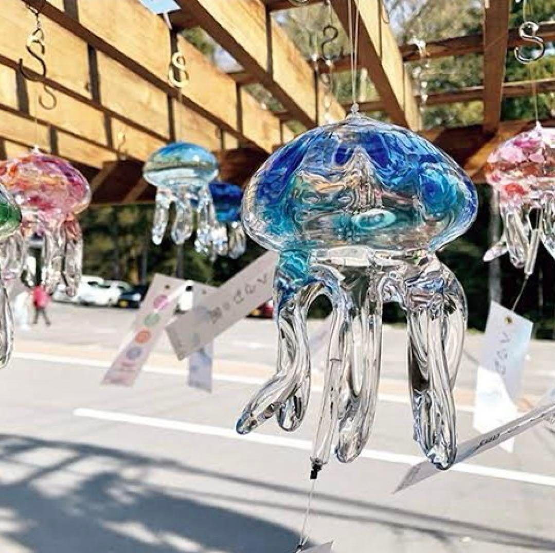 くらげ風鈴 クリアブルー タクグラス 京都水族館 TAKUGLASS 弥彦