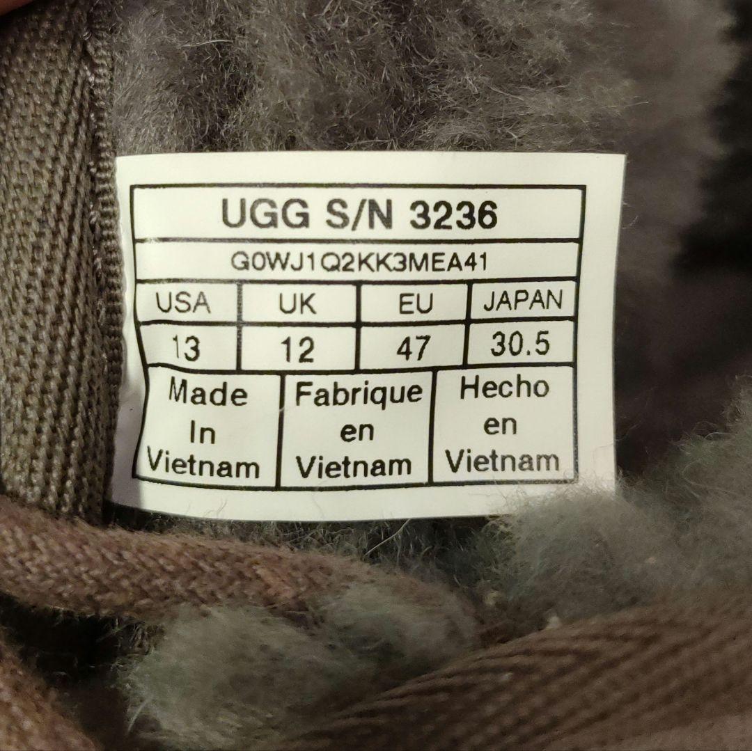 UGG グレー スエード ムートンブーツ 30.5cm S/N 3236