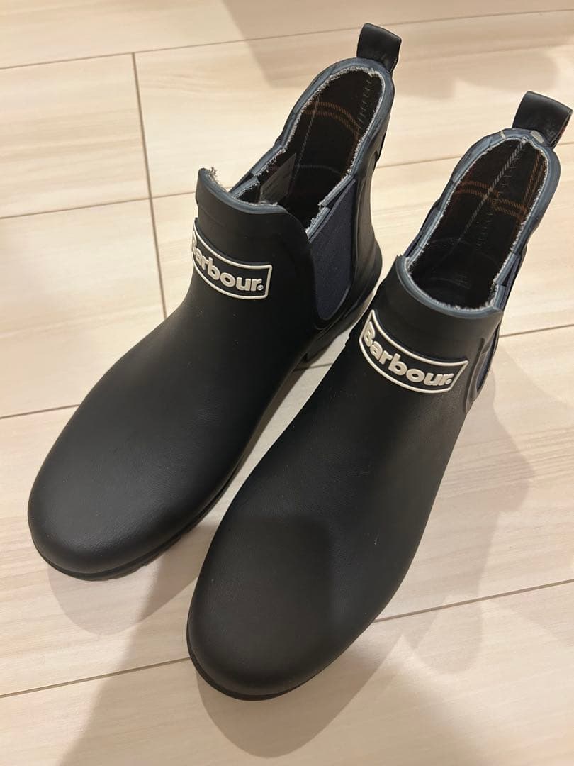 24cm Barbour 長靴・レインブーツ ネイビー