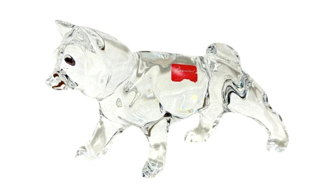新品同様♡バカラ♡土佐犬♡犬 ドッグ ガラス彫刻 中型 クリスタル インテリア バカラ（Baccarat） クリスタルフィギュア ゾディアック 2018年 DOG