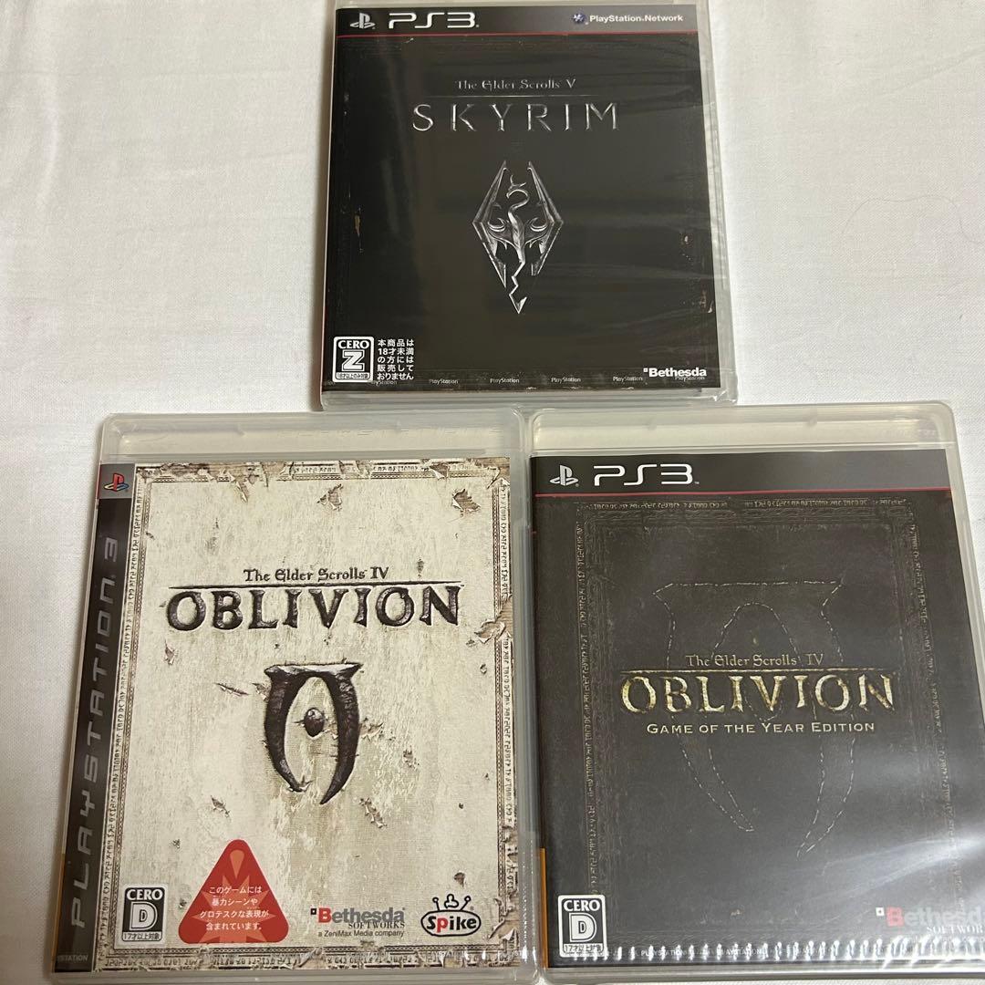 新品未開封　PS3  オブリビオン&スカイリム　3点セット販売 新品未開封PS3 オブリビオン&スカイリム3点セット販売