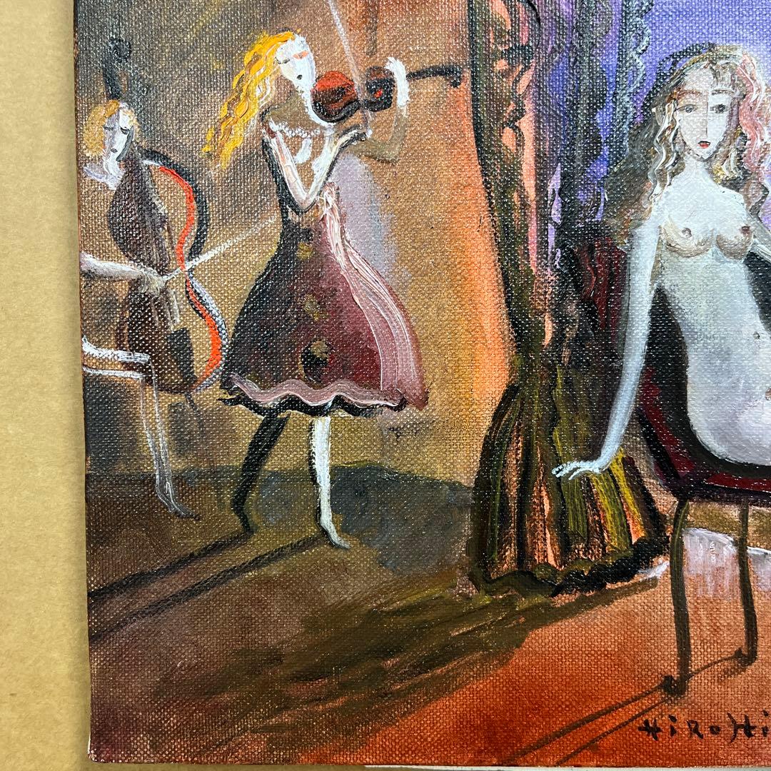 ⭕️油絵 二科会員 織田広比古 画題[月とバラ] F3号 東京