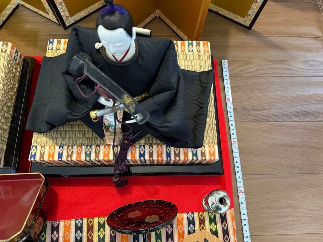 送料込み‼︎京風アンティーク雛人形セット＆お道具類