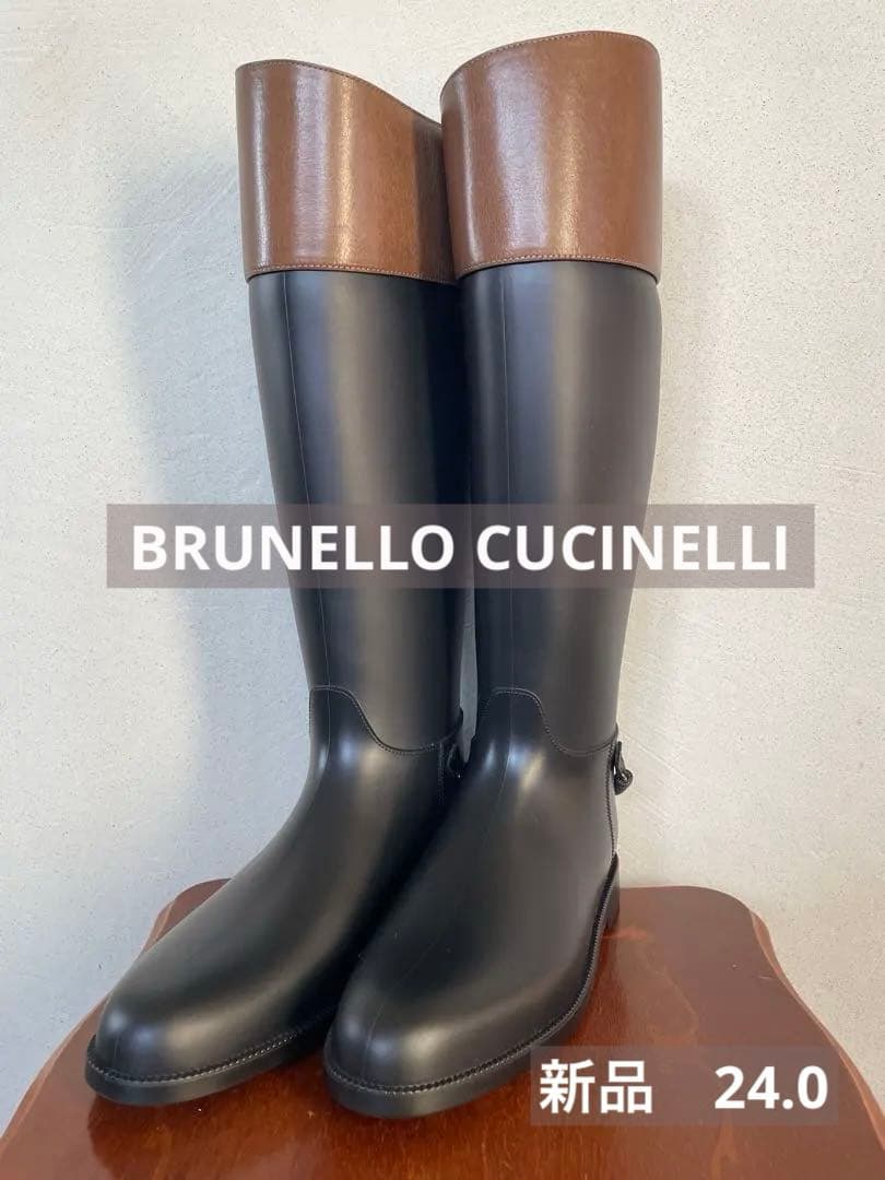 BRUNELLO CUCINELLI ライディング レインブーツ サイズ 38 Brunello Cucinelli Monili Trim Riding Boot (Women) | Nordstrom