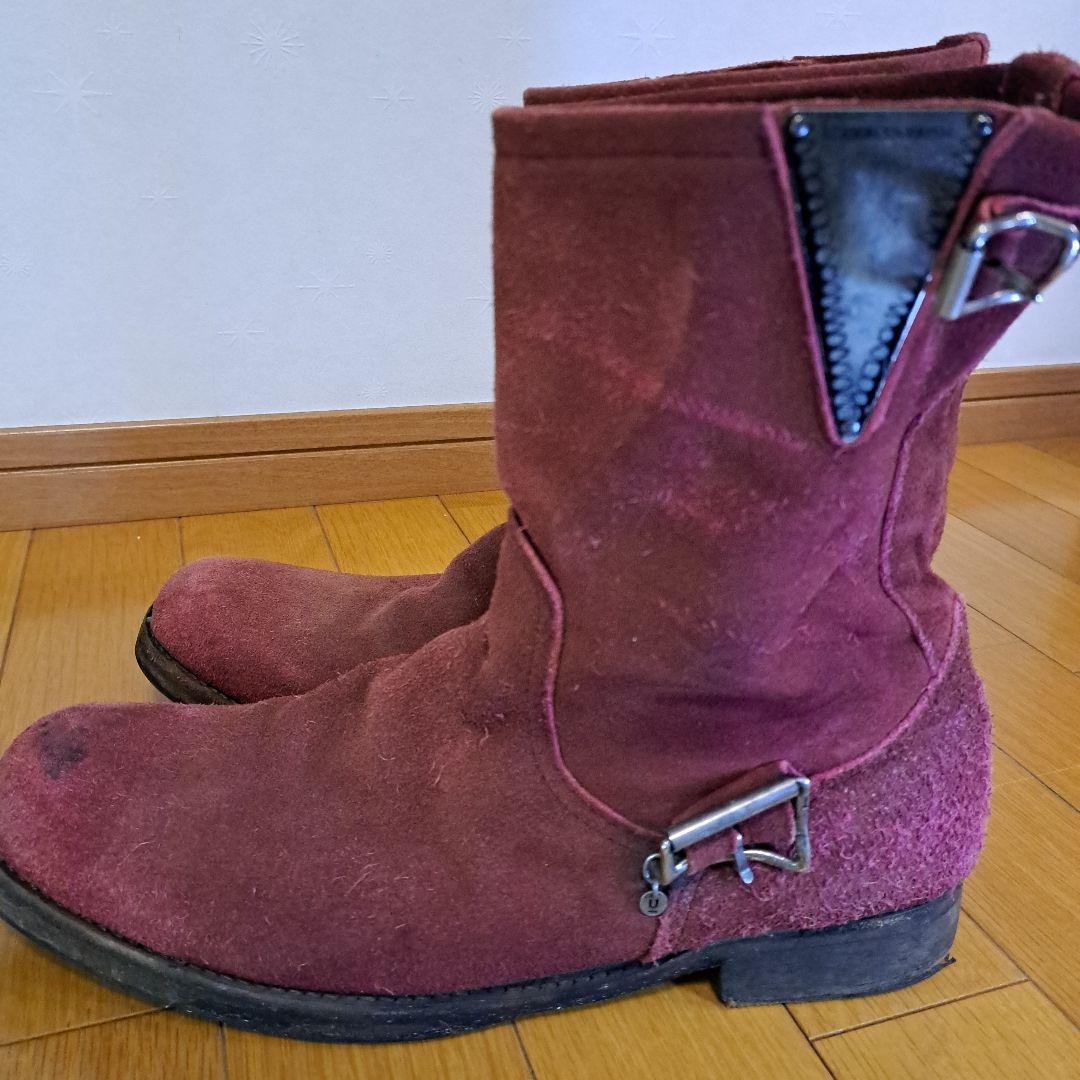 q*様 【名作】UNDERCOVERbut期 スウェード レザー エンジニアブー