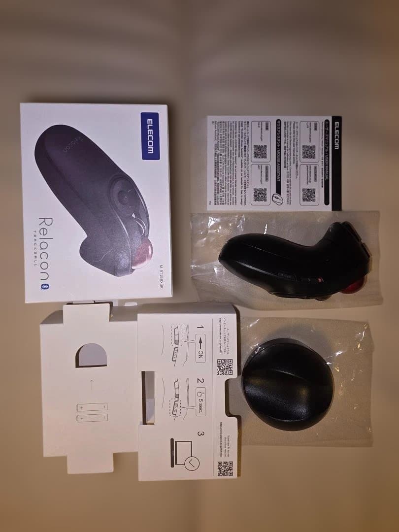 マウス・トラックボール LELECOM Relacon Bluetooth M-RT2BRXBK Amazon.com: ELECOM Relacon Handheld Trackball Mouse, Thumb Control