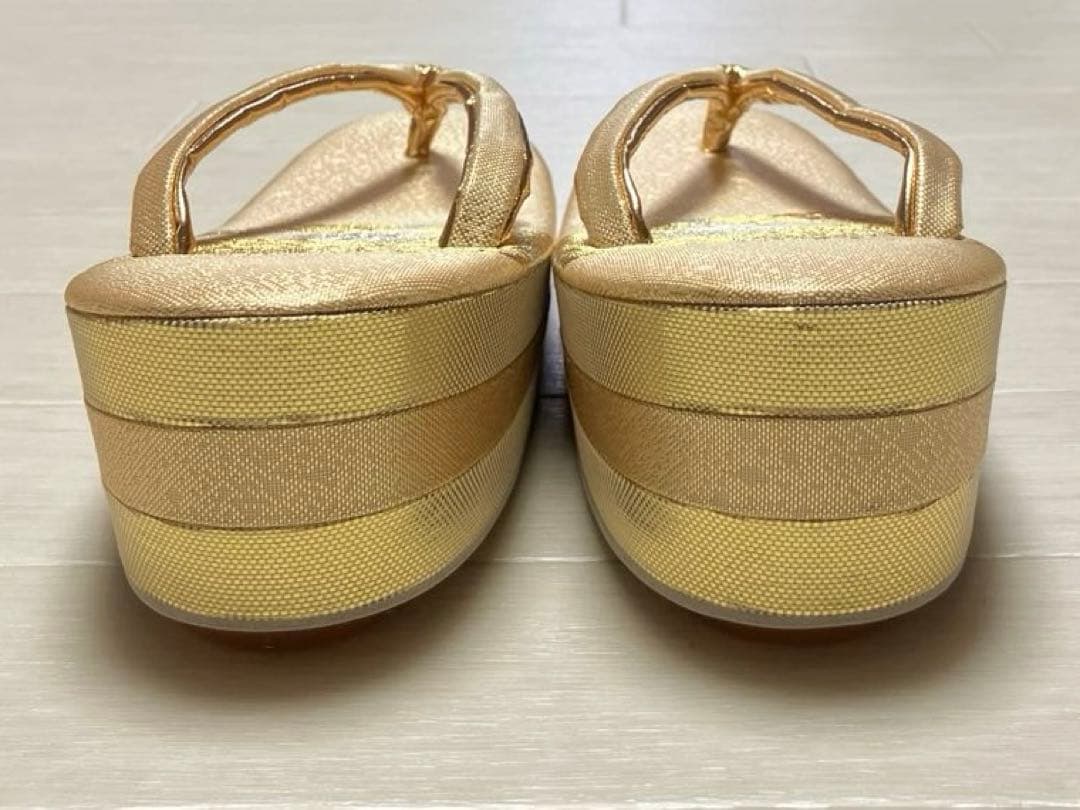 《未使用》佐賀錦　草履バッグセット　礼装　ゴールド