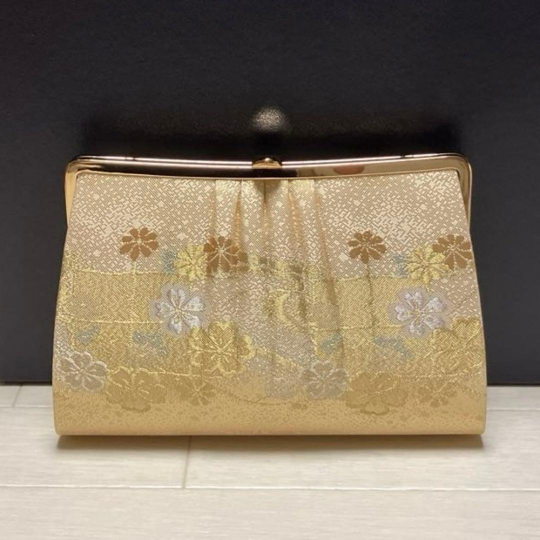 《未使用》佐賀錦　草履バッグセット　礼装　ゴールド