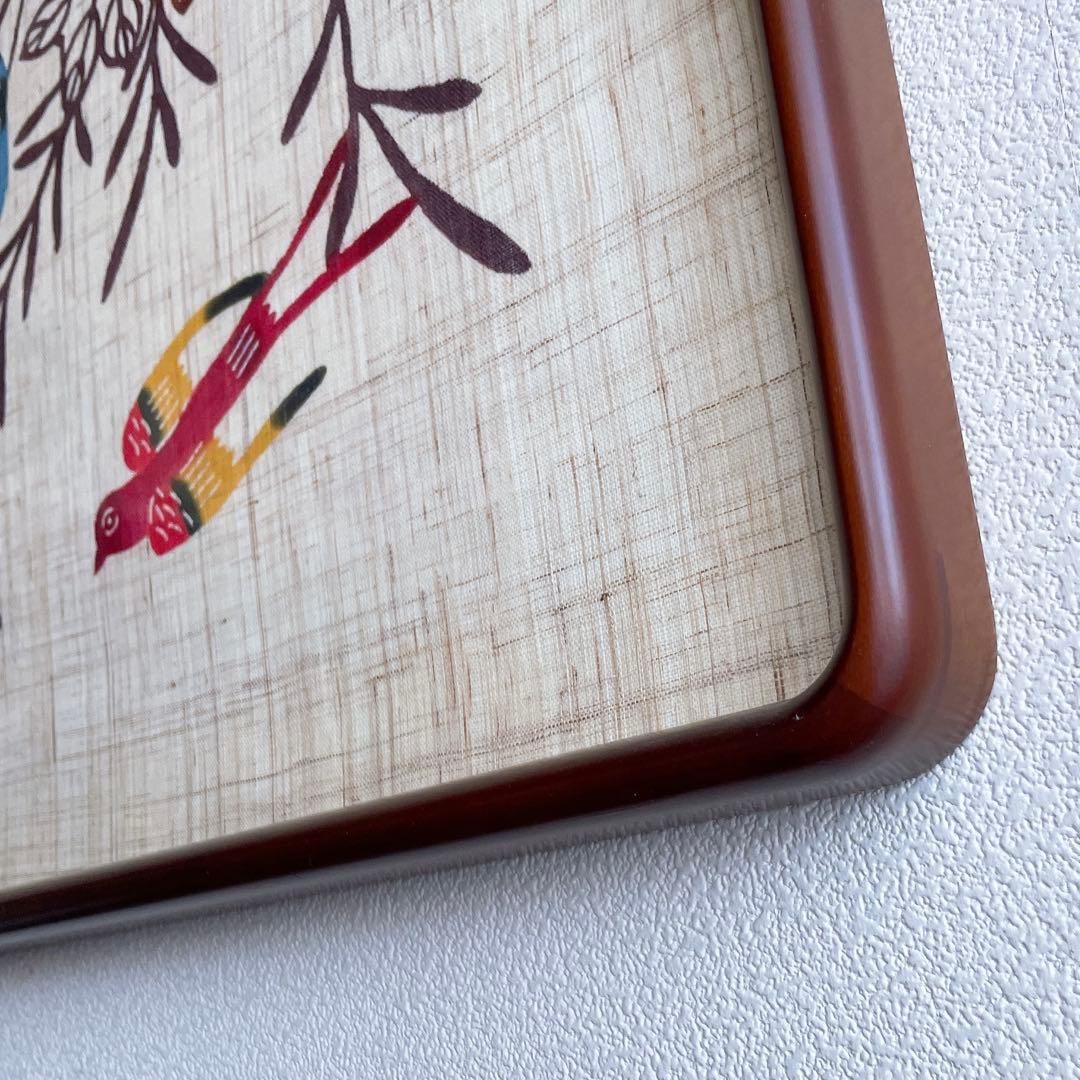 琉球紅型 びんがた 額入り 花籠と燕 沖縄 染物 インテリア - メルカリ