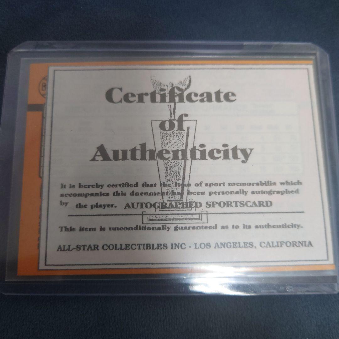 Will Clark auto 証明書有