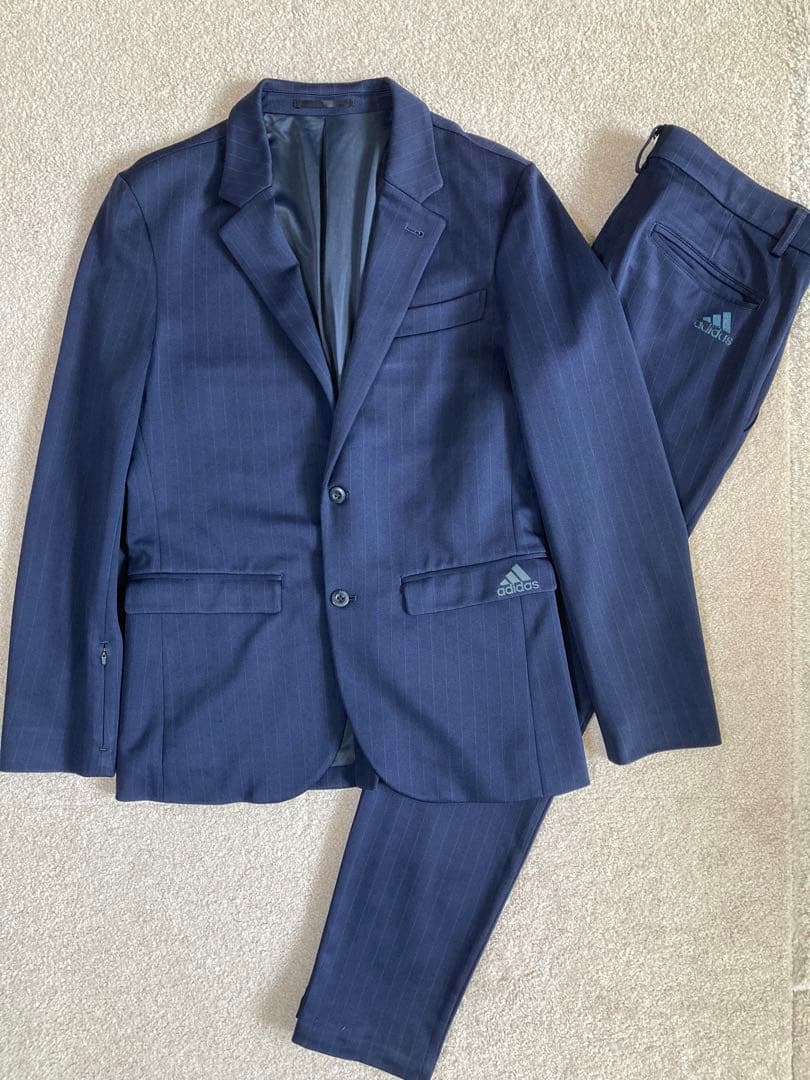 adidas アディダス PSFA セットアップ ストライプ スーツネイビー