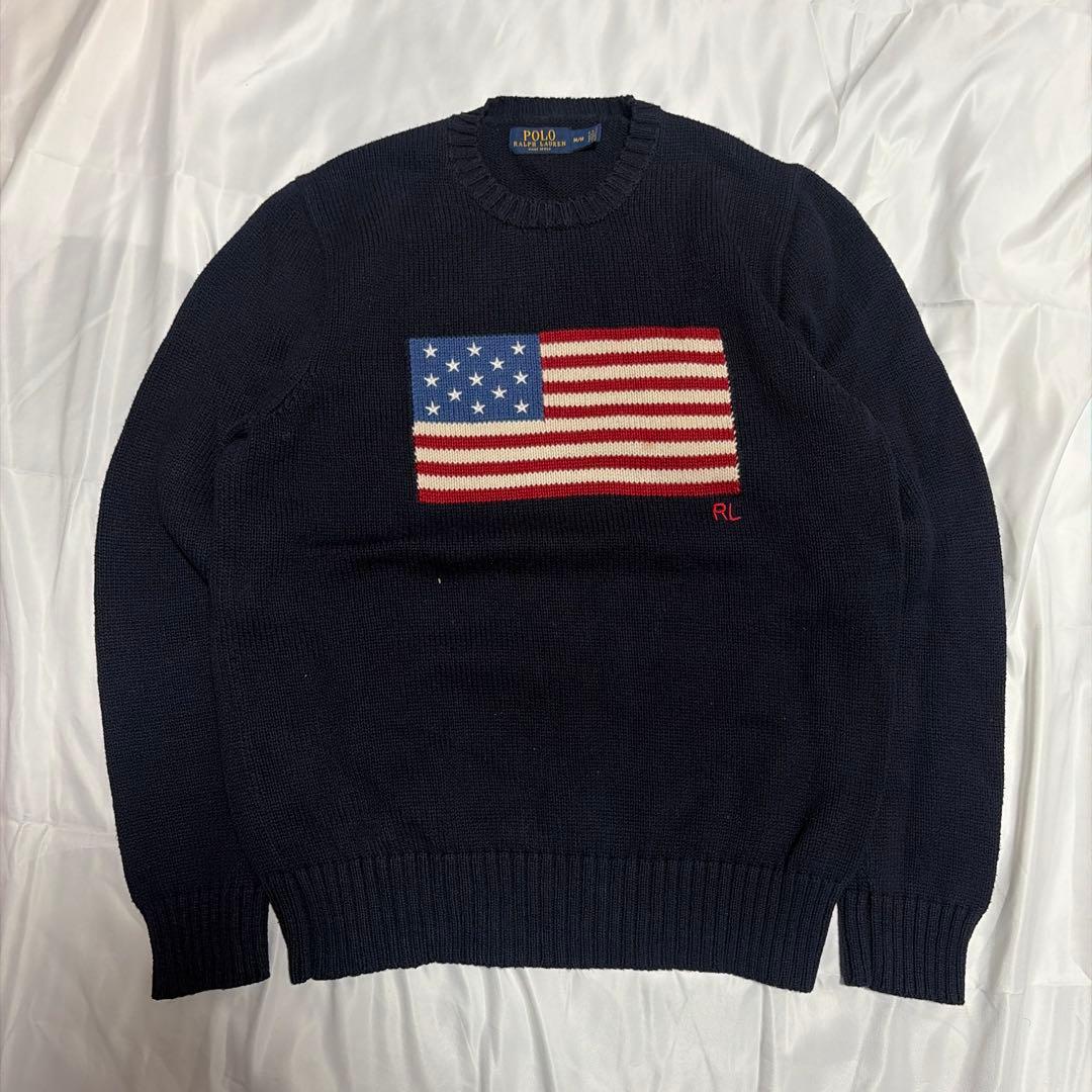 ®*️様 POLO Ralph Lauren 星条旗 ニット 中古・古着通販】POLO RALPH LAUREN (ポロ・ラルフローレン) 星条旗