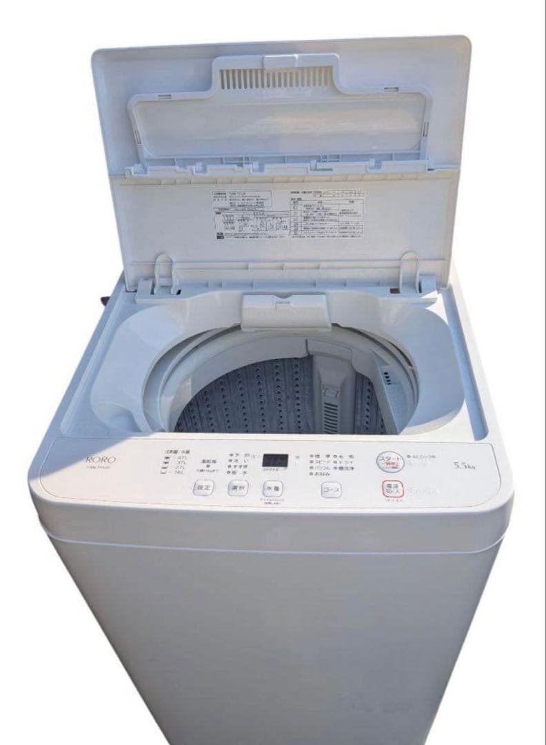 女性オーナー極美品 RORO 2024年製 5.5kg 洗濯機 一人暮らし