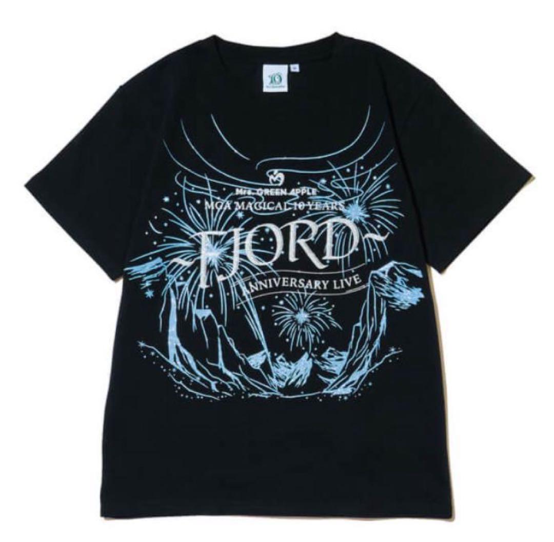 ミセス FJORD フィヨルド グリッターロゴTシャツ ブラック Lサイズ