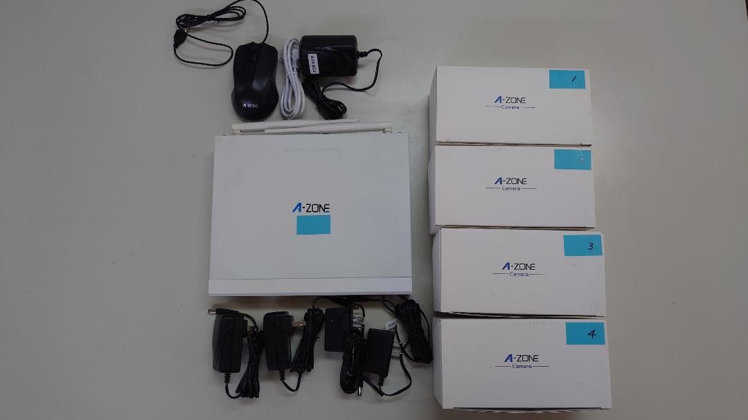 A-ZONE Wireless P2P NVR 防犯カメラ4台セット Amazon.co.jp: A-ZONE 防犯カメラ ワイヤレス 無線 300万画素 4台 8ch