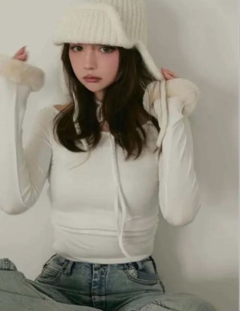 andmary Ravi fur tops ホワイト アンドマリー - メルカリ