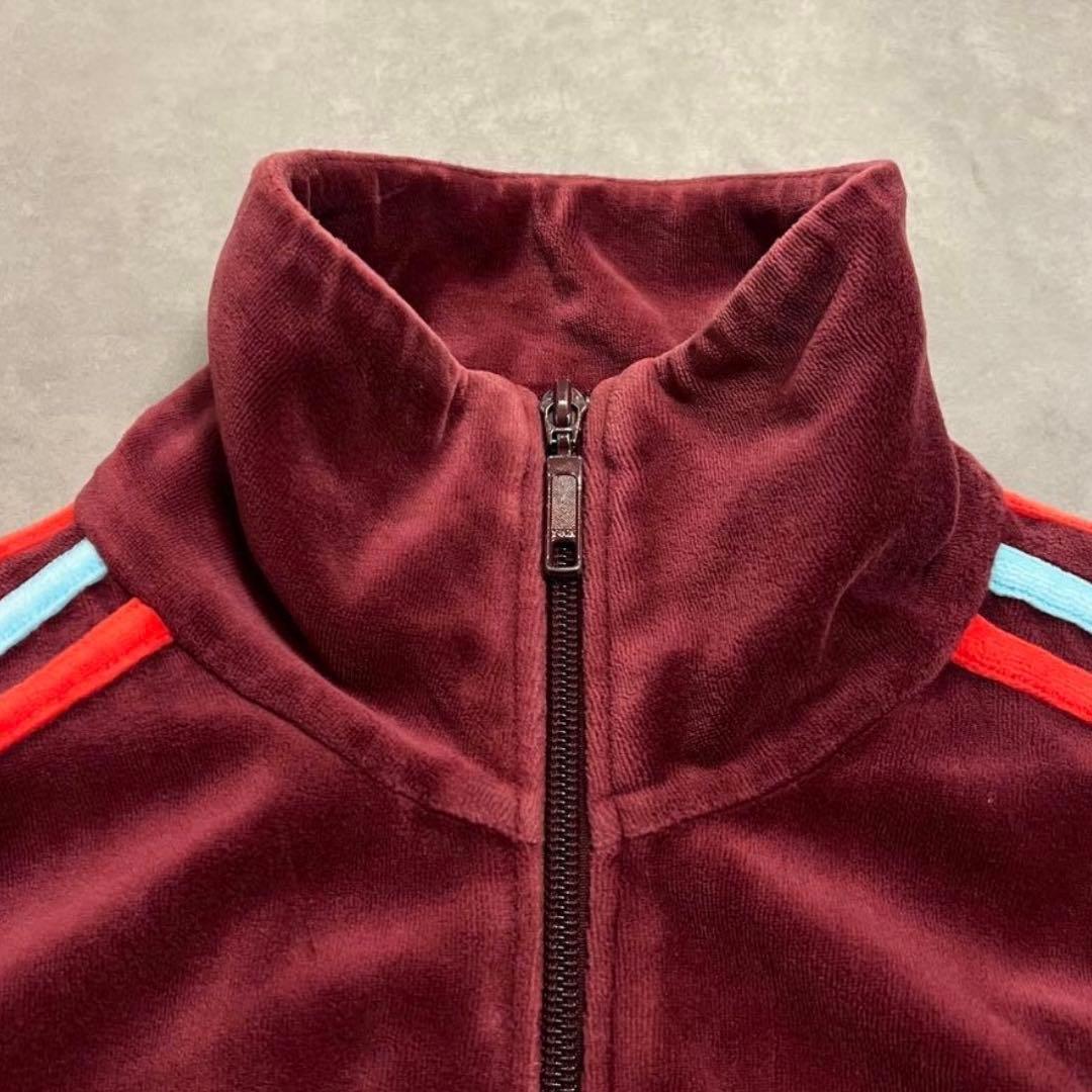 入手困難モデル adidas 00s ベロア トラックジャケット ボルドー M