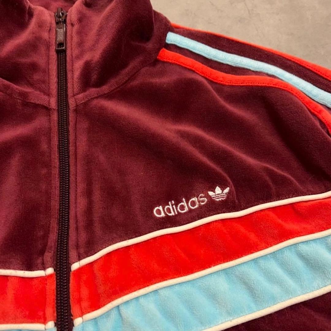 入手困難モデル adidas 00s ベロア トラックジャケット ボルドー M