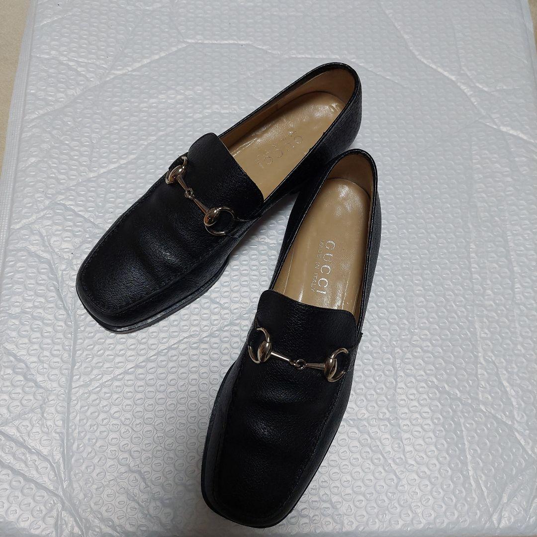 GUCCI 　ホースビット　ブラック ローファー 金具付き GUCCI（グッチ） 良品 1953コレクション ホースビット金具 ローファー